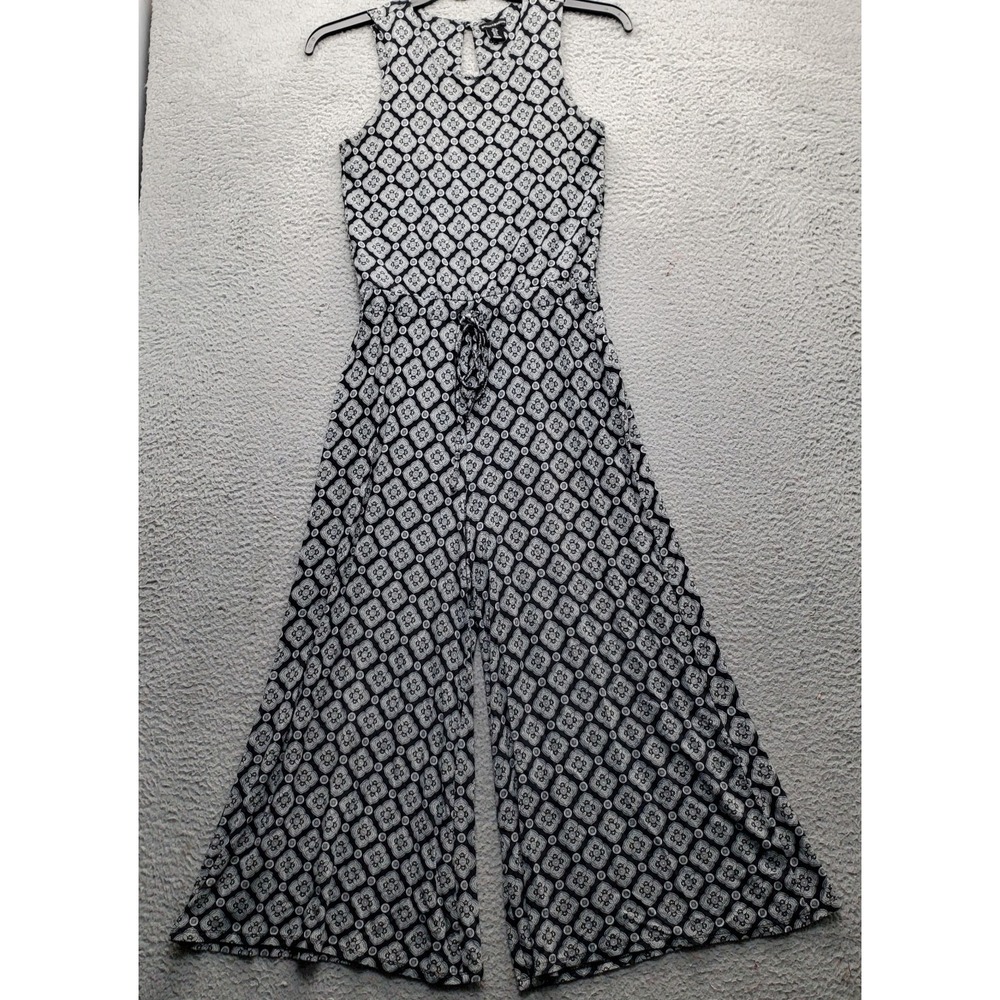 Mercer & Madison Jumpsuit Womens S Multi Geometric Sleeveless Tie Waist Wide Leg